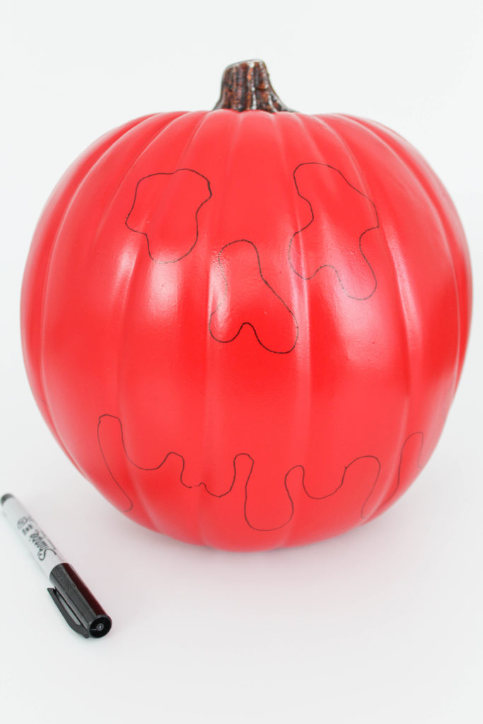 DIY Halloween Poison Apple Pumpkin