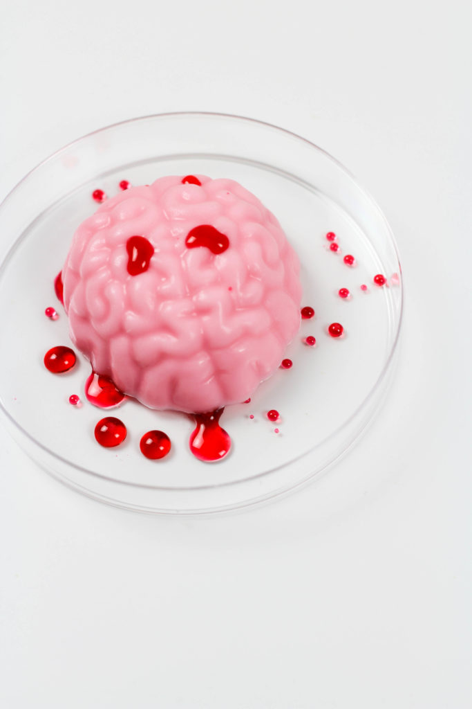 Halloween Brain Raspberry Truffles