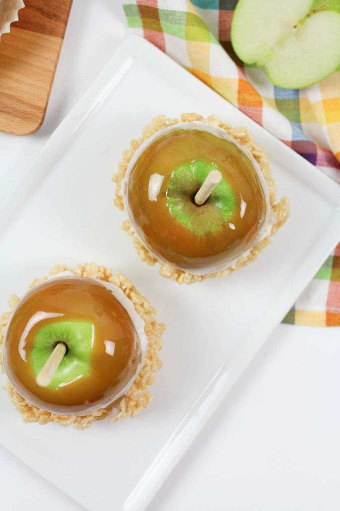 Marshmallow Cereal Treat Caramel Apples