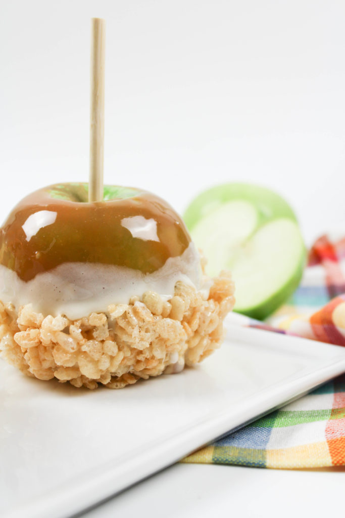 Marshmallow Cereal Treat Caramel Apples