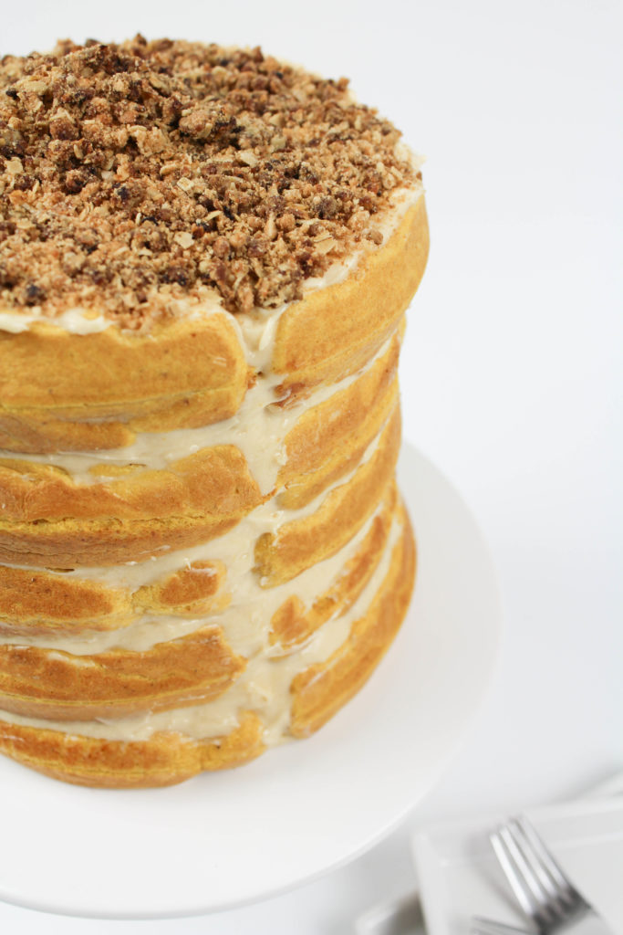 Pumpkin Waffle Cake