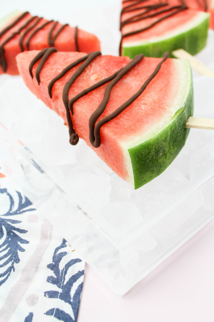 Chocolate Rosé Watermelon Pops