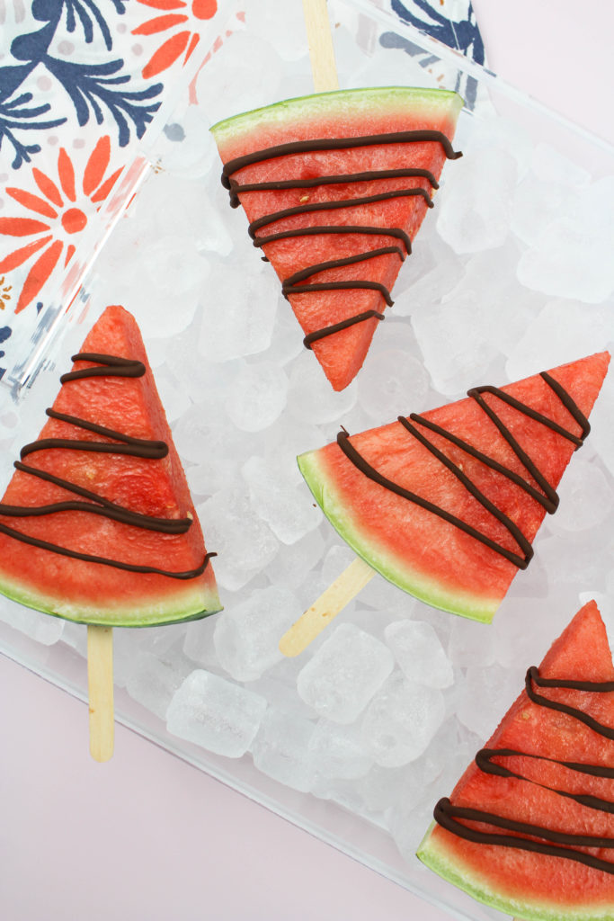 Chocolate Rosé Watermelon Pops