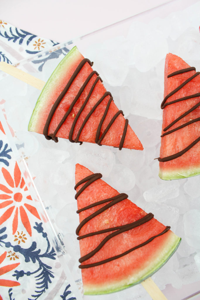 Chocolate Rosé Watermelon Pops