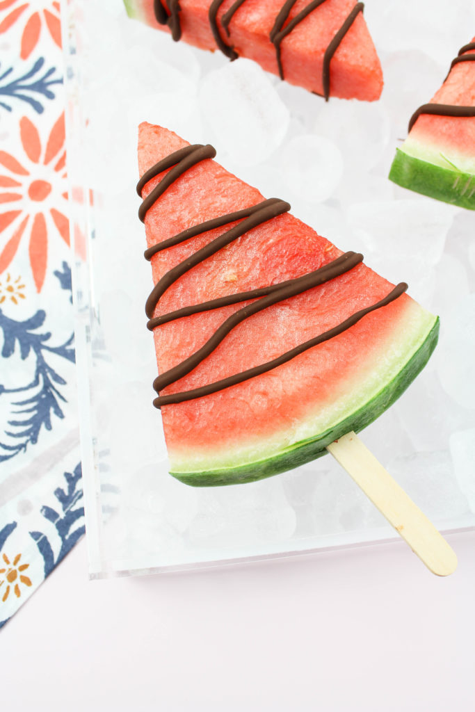 Chocolate Rosé Watermelon Pops