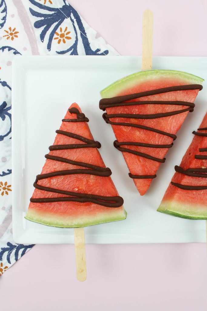 Chocolate Rosé Watermelon Pops