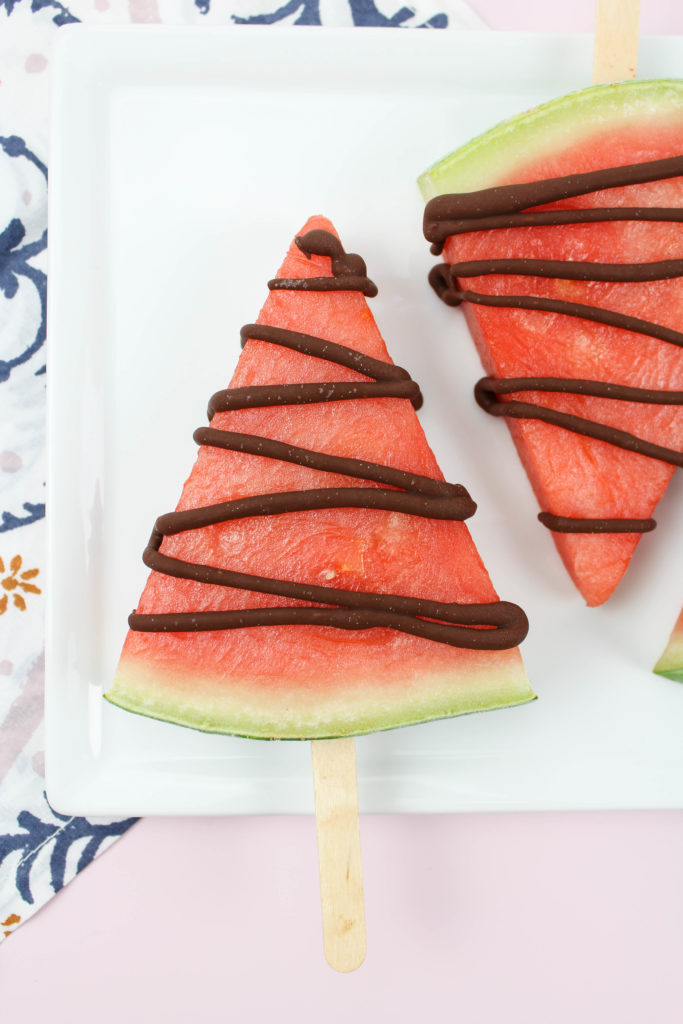 Chocolate Rosé Watermelon Pops