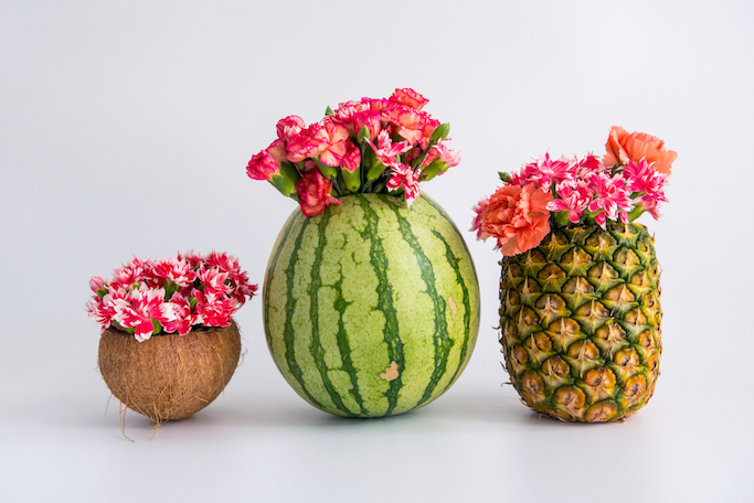 DIY Fruit Vases