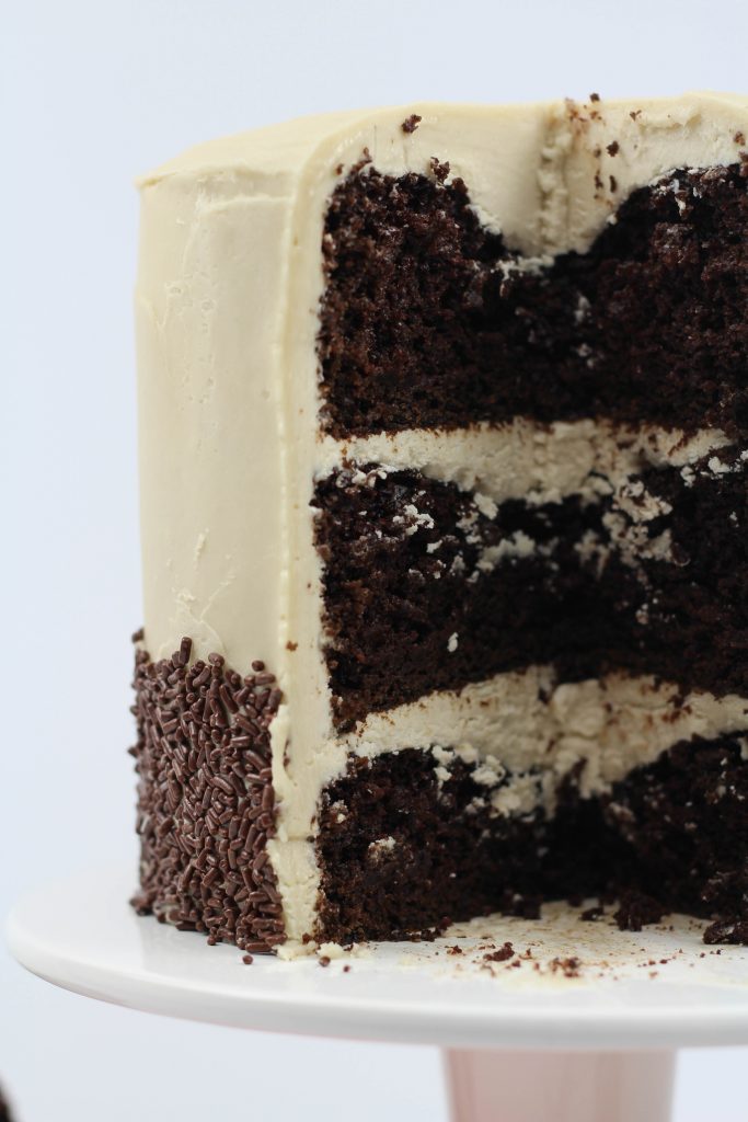 Chocolate Stout Beer Cake with Beer Frosting