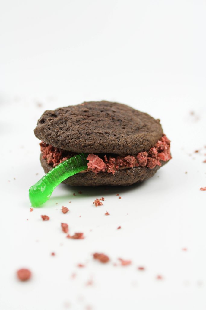 Chocolate Worm Whoopie Pies