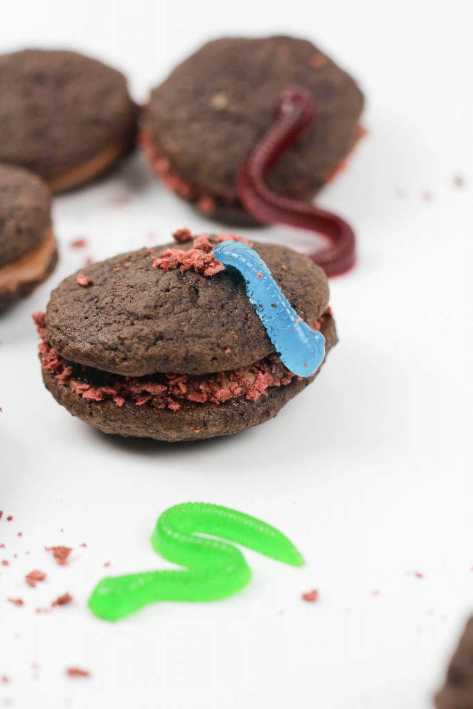 Chocolate Worm Whoopie Pies