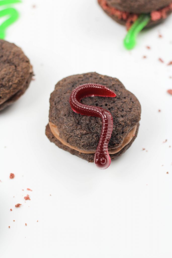 Chocolate Worm Whoopie Pies