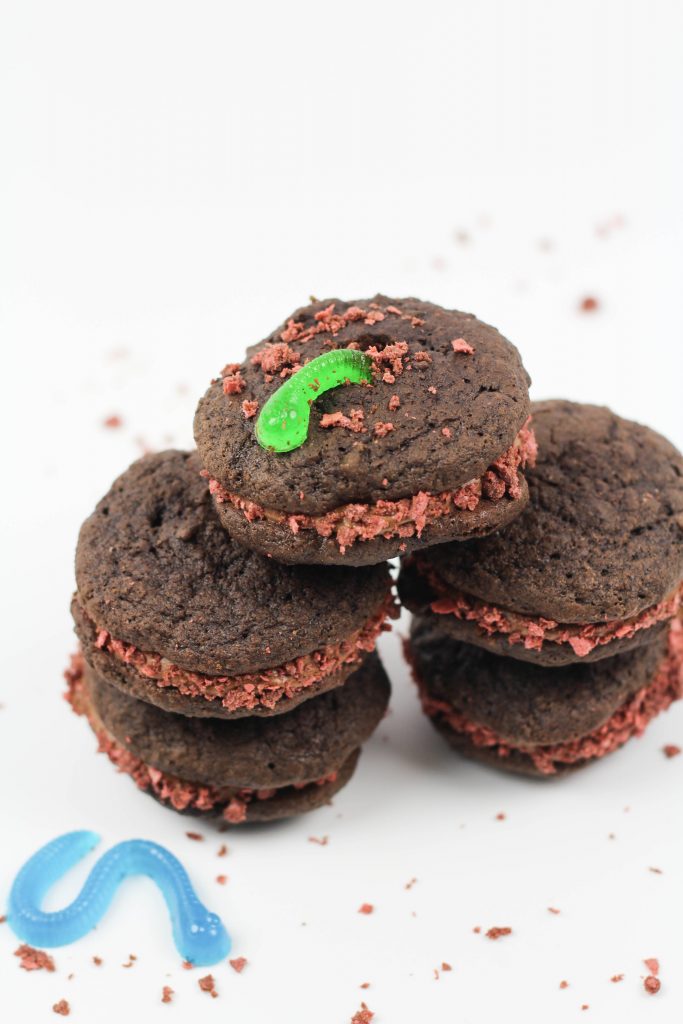 Chocolate Worm Whoopie Pies