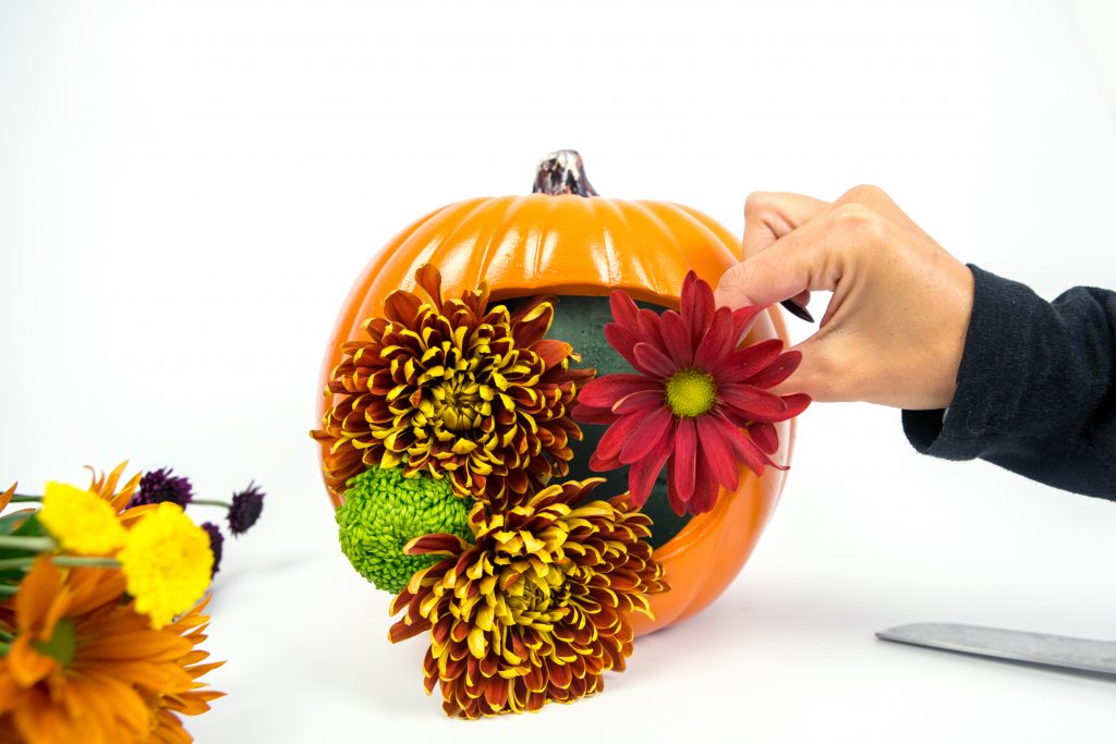 DIY Floral Pumpkin