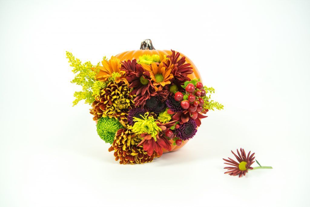 DIY Floral Pumpkin