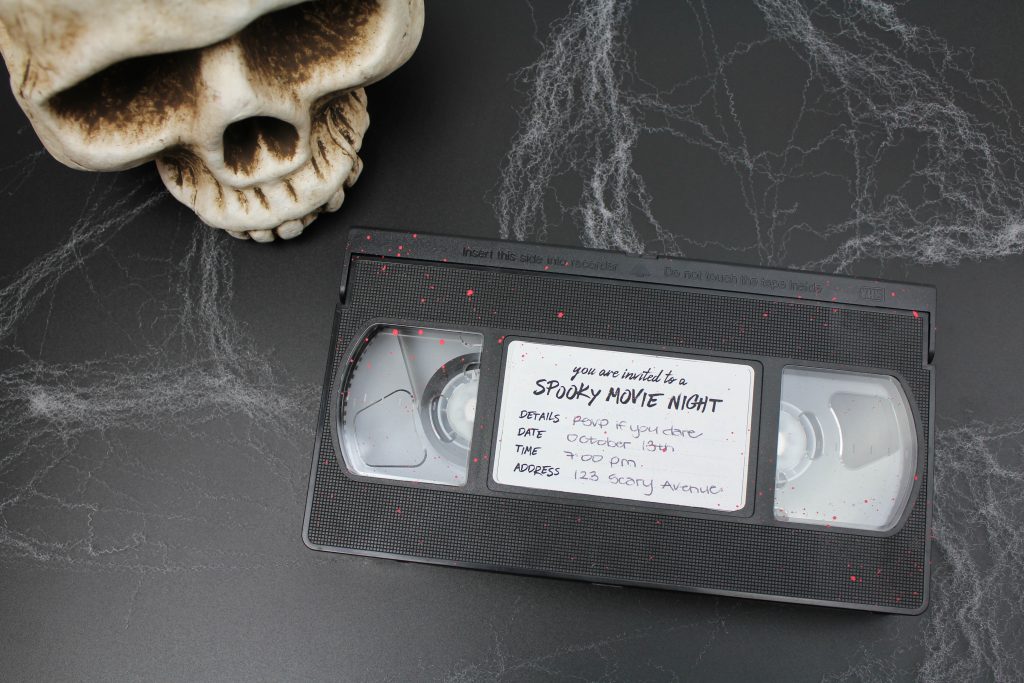 DIY Halloween Movie Night Invitation