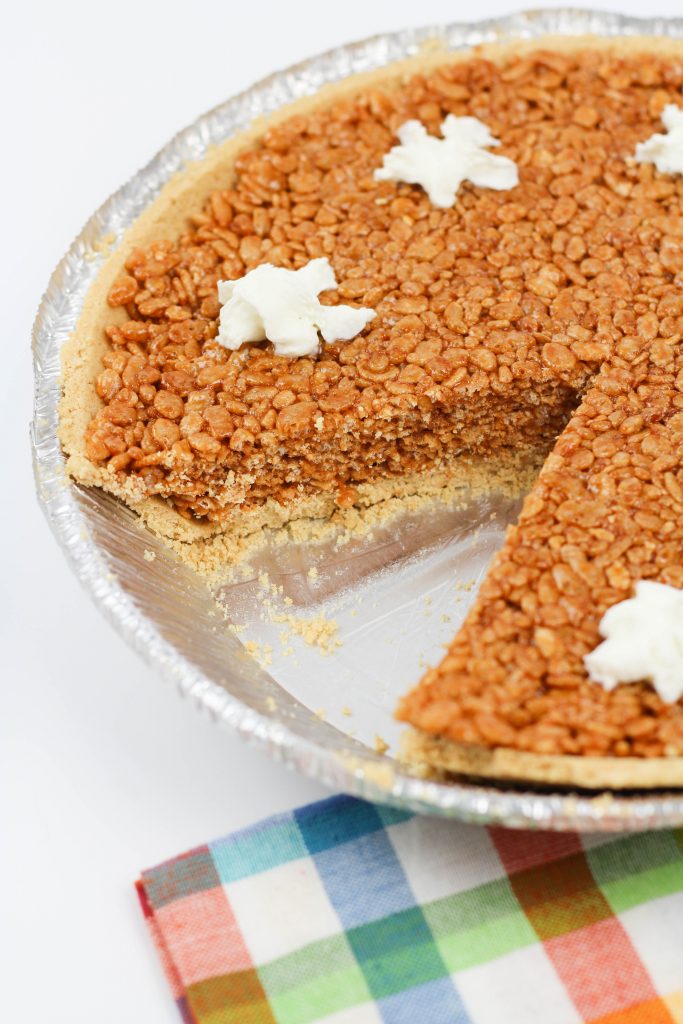 Pumpkin Rice Krispy Treat Pie