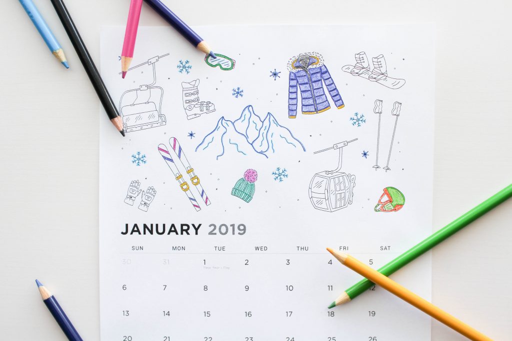 Printable January 2019 Calendar