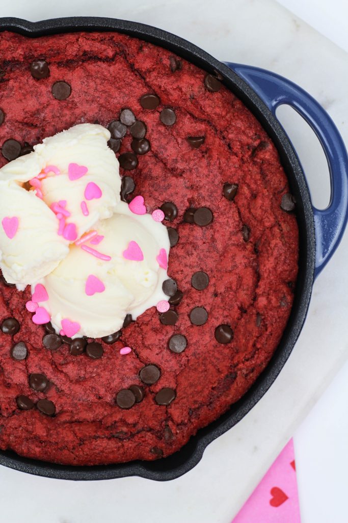 Red Velvet Skillet Cookie for Two