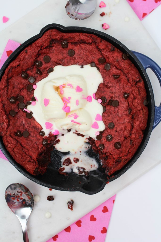 Red Velvet Skillet Cookie for Two