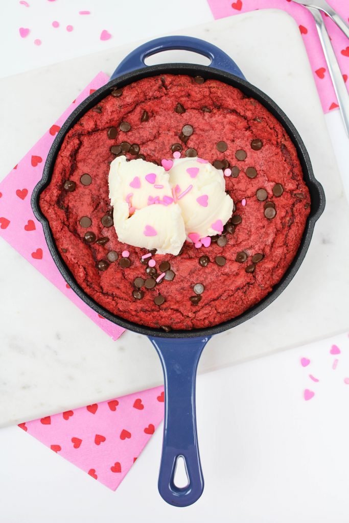 Red Velvet Skillet Cookie for Two