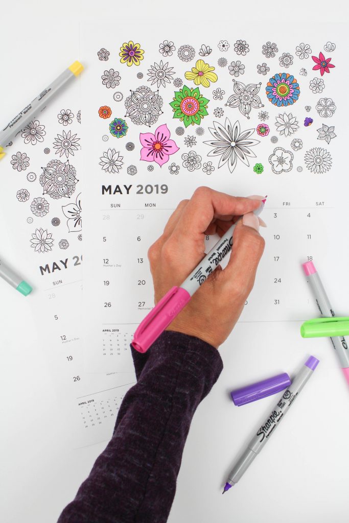 Printable May 2019 Calendar: Coloring Pages!