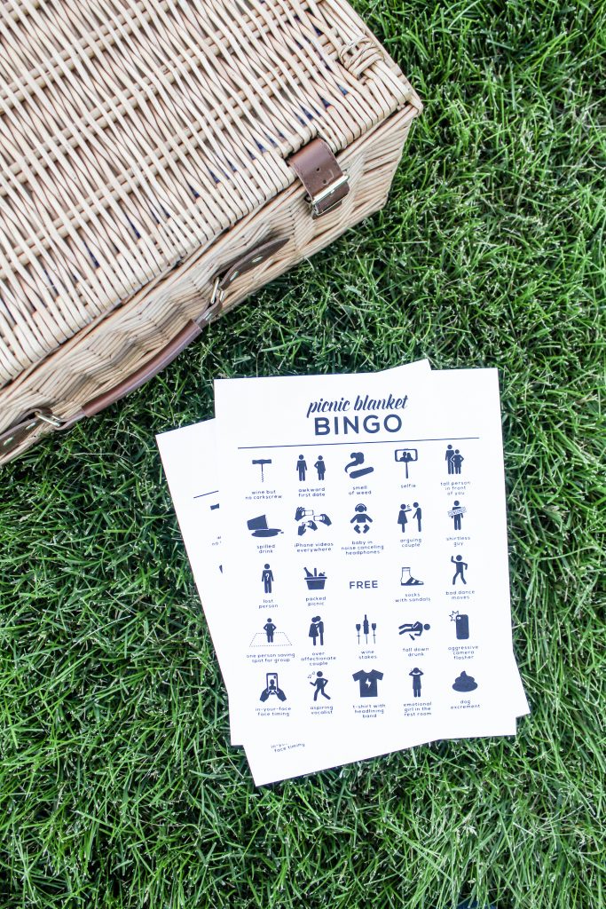 Printable Picnic Blanket Bingo