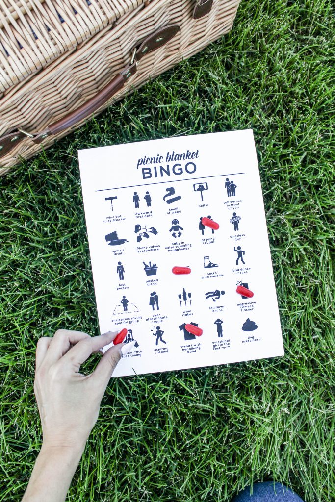 Printable Picnic Blanket Bingo