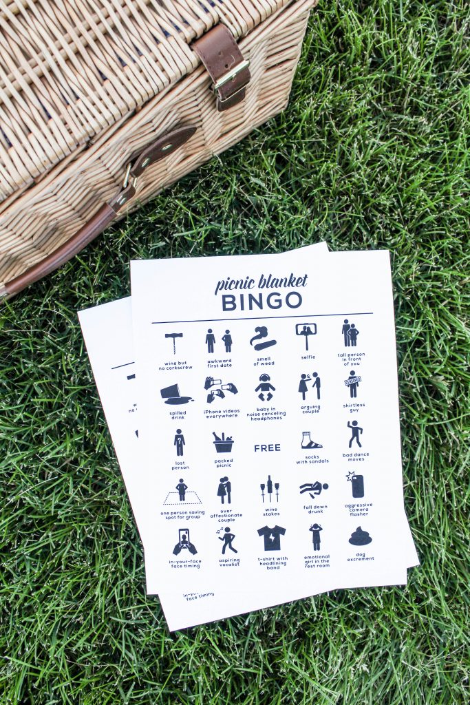 Printable Picnic Blanket Bingo