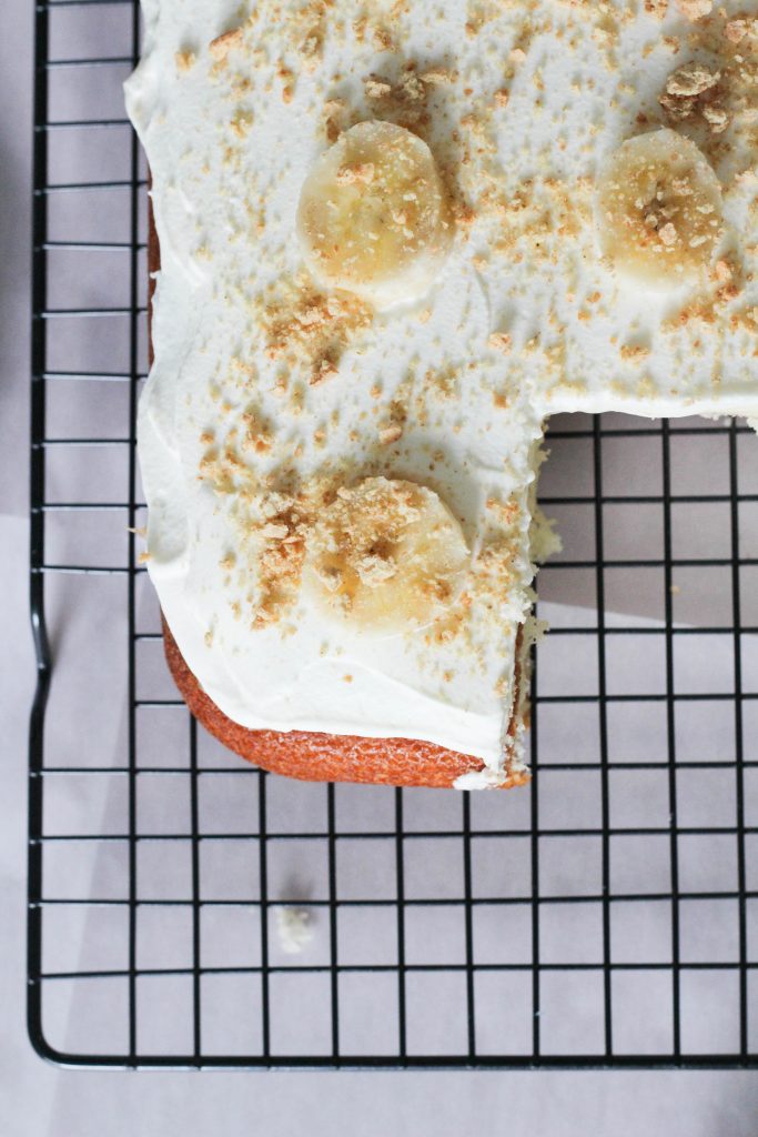 Banana Cream Sheet Cake