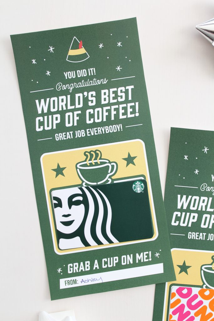 Printable Coffee Gift Card Holder