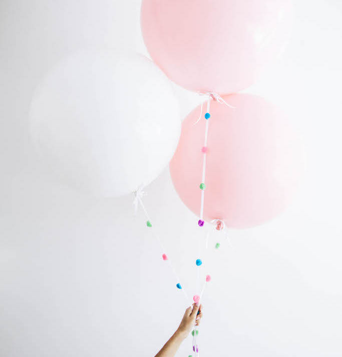 DIY Pom Pom Balloons