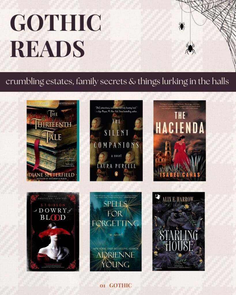 Six Gothic books for October featuring crumbling estates, family secrets and dark atmospheric stories