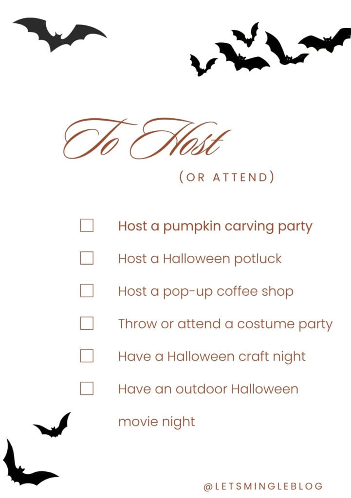list-halloween-party-ideas.jpg Halloween party ideas including a pumpkin carving party, Halloween potluck, pop-up coffee shop, costume party, craft night and outdoor Halloween movie